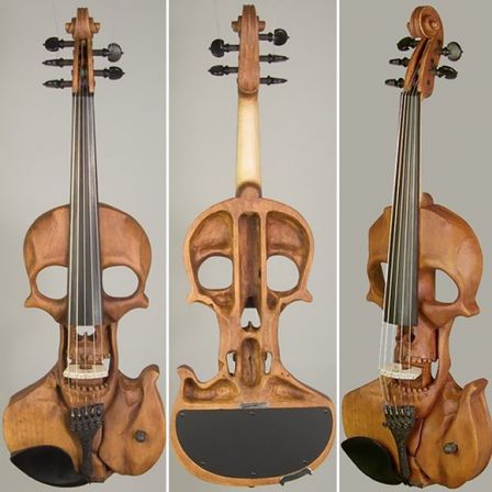 skull electric violin