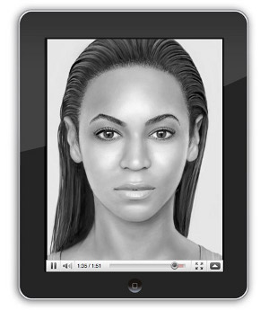 beyonce ipad finger painting