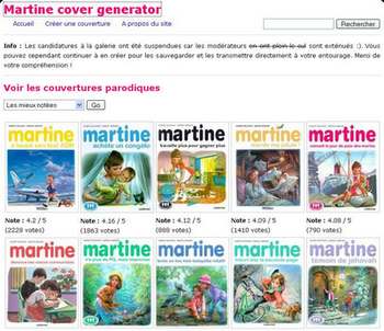 Martine cover generator: une application online pour générer des couvertures de Martine
