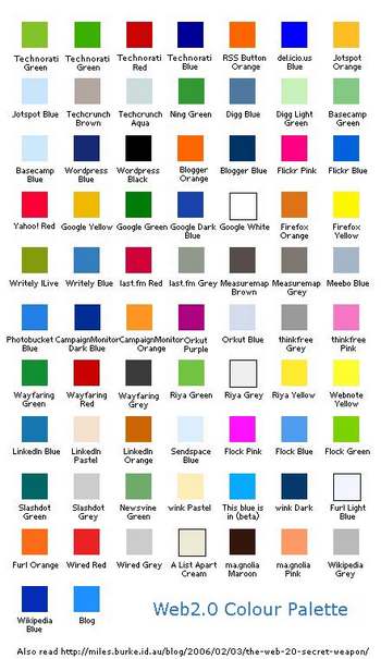 Web2.0 color palette