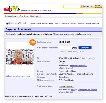 Raymond Domenech à vendre sur Ebay