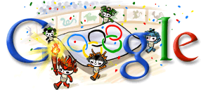 Google olympic logo opening 2008