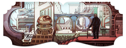 Google Doodle 112ème anniversaire de Jorge Luis Borges