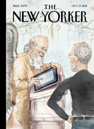 The New Yorker's Great Steve Jobs Cover Continues 'The IPad At The Pearly Gates'