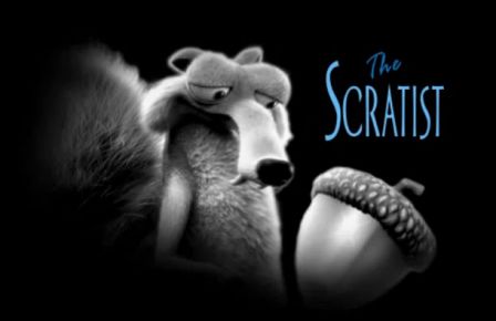 the scratist, parodie de the artist jean dujardin