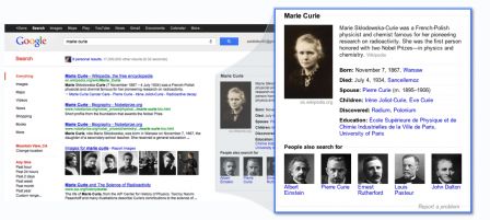 « Knowledge Graph » google