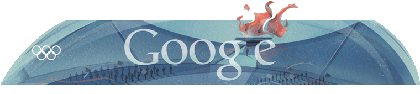 Google logo marks the opening of the 2010 Winter Olympics in Vancouver